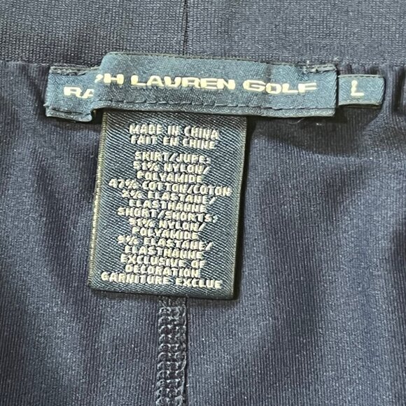 Ralph Lauren Golf Womens Navy Blue Skort L Nylon & Cotton **Flaw** - Picture 14 of 16